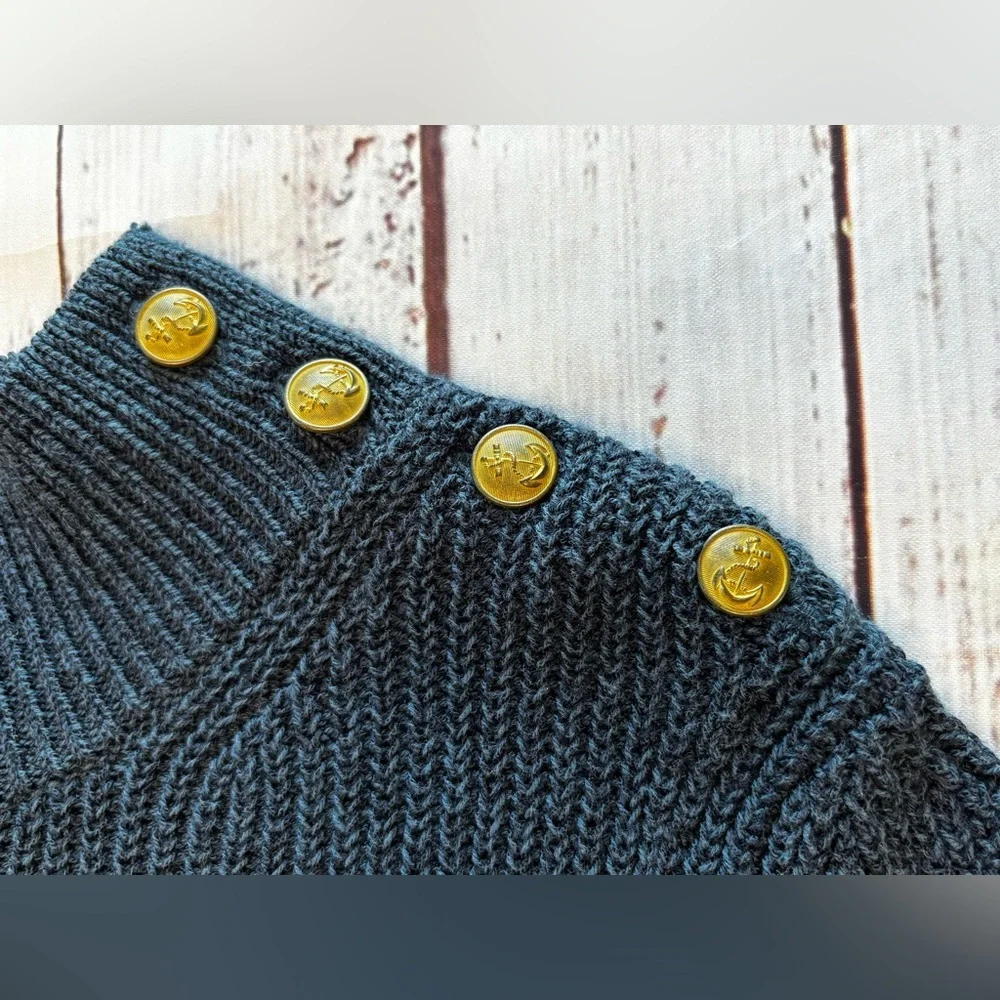 Anthropologie Maeve Divendra Navy & White Stripe Pullover Knit Sweater - Picture 11 of 11